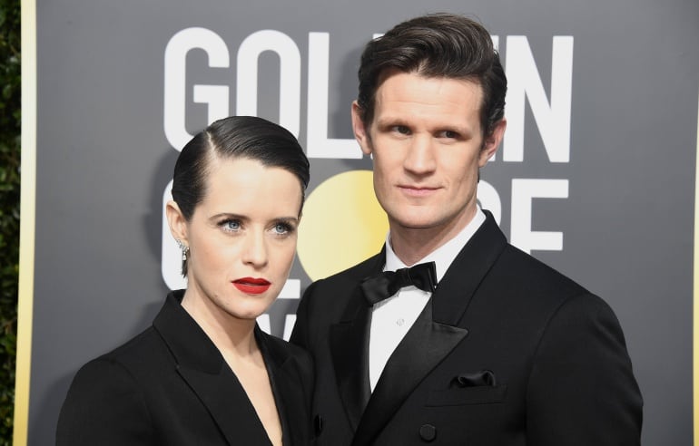 Claire Foy y Matt Smith en la gala de los Globos de Oro celebrada el pasado mes de enero 