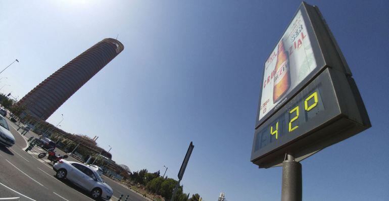 Un termómetro en Sevilla.