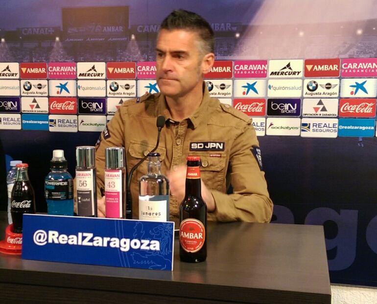 Lluis Carreras, durante la rueda de prensa de esta mañana