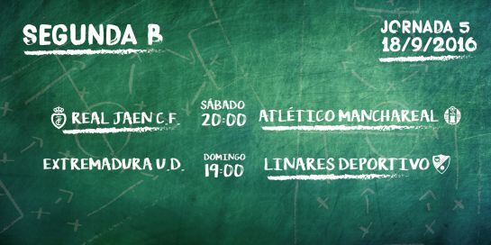 Enfrentamientos de la quinta jornada del Grupo 4&ordm; de la Segunda B.
