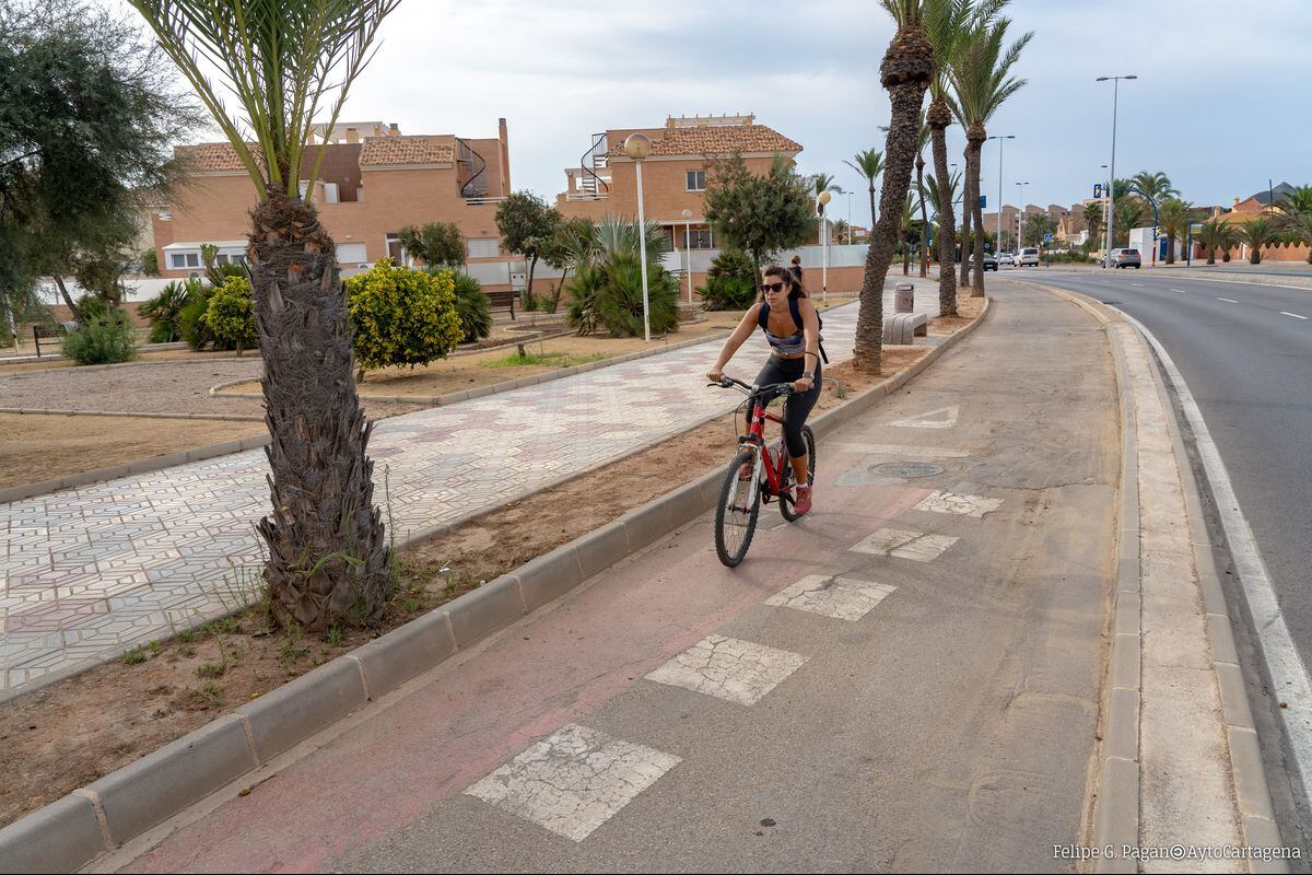 Carril bici en La Manga