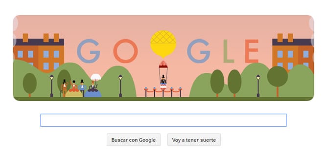 Google celebra el primer salto en paracaídas del mundo del francés André-Jacques Garnerin