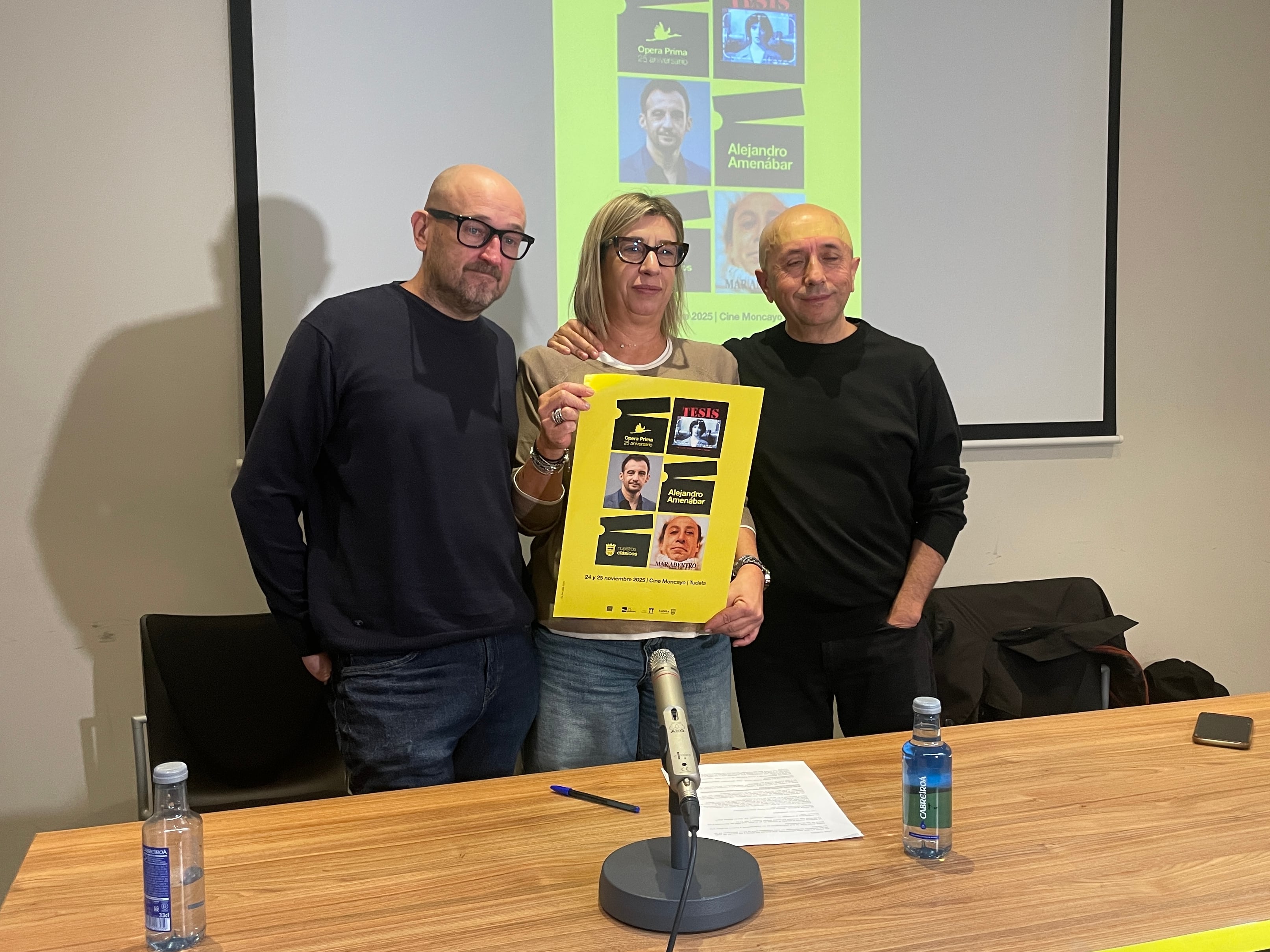 Julio Mazarico, Iciar Les y Luis Alegre en la presentación del ciclo