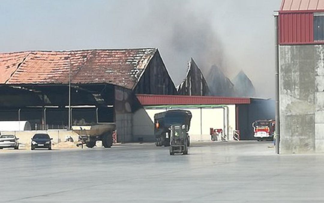 Trabajos contra el incendio esta mañana del lunes