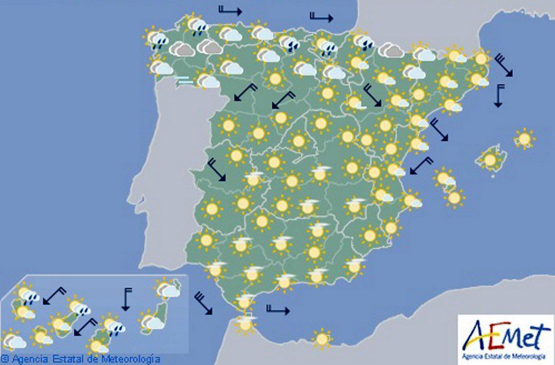Mapa válido para el martes 30 de 0 a 12 horas.