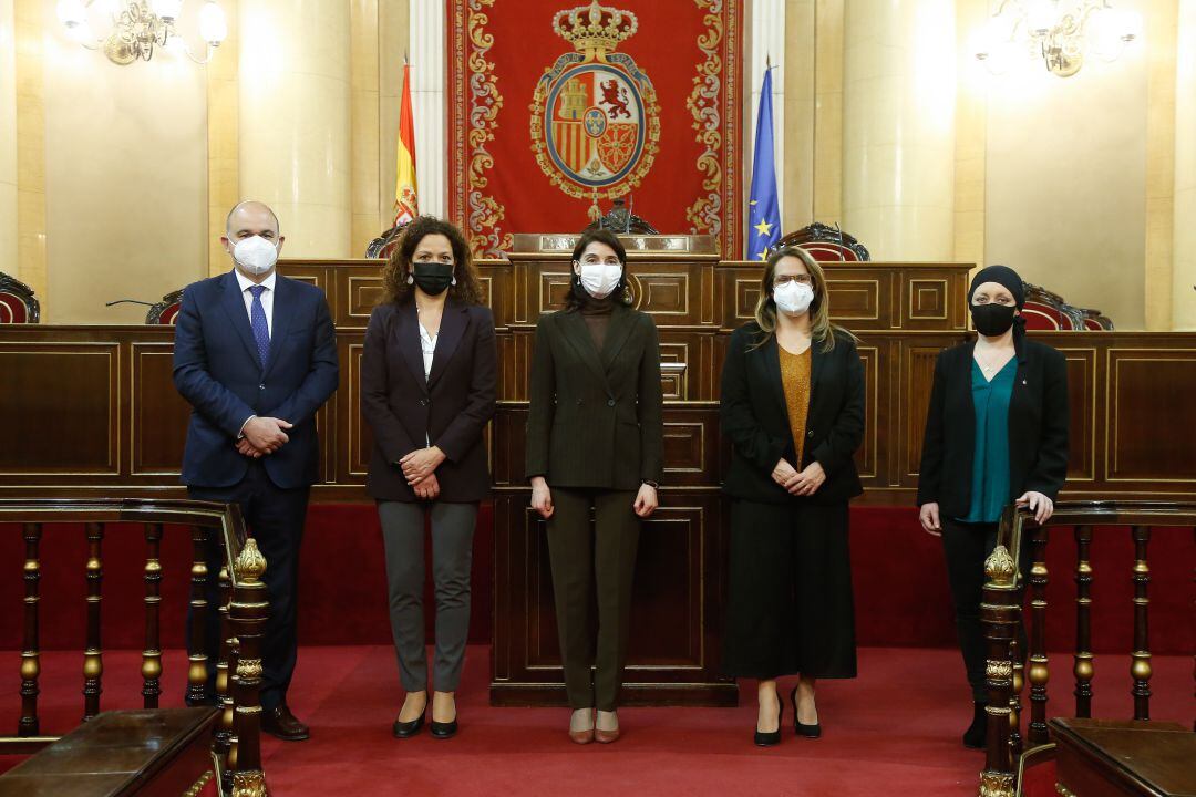 Los representantes de las instituciones insulares en el Senado