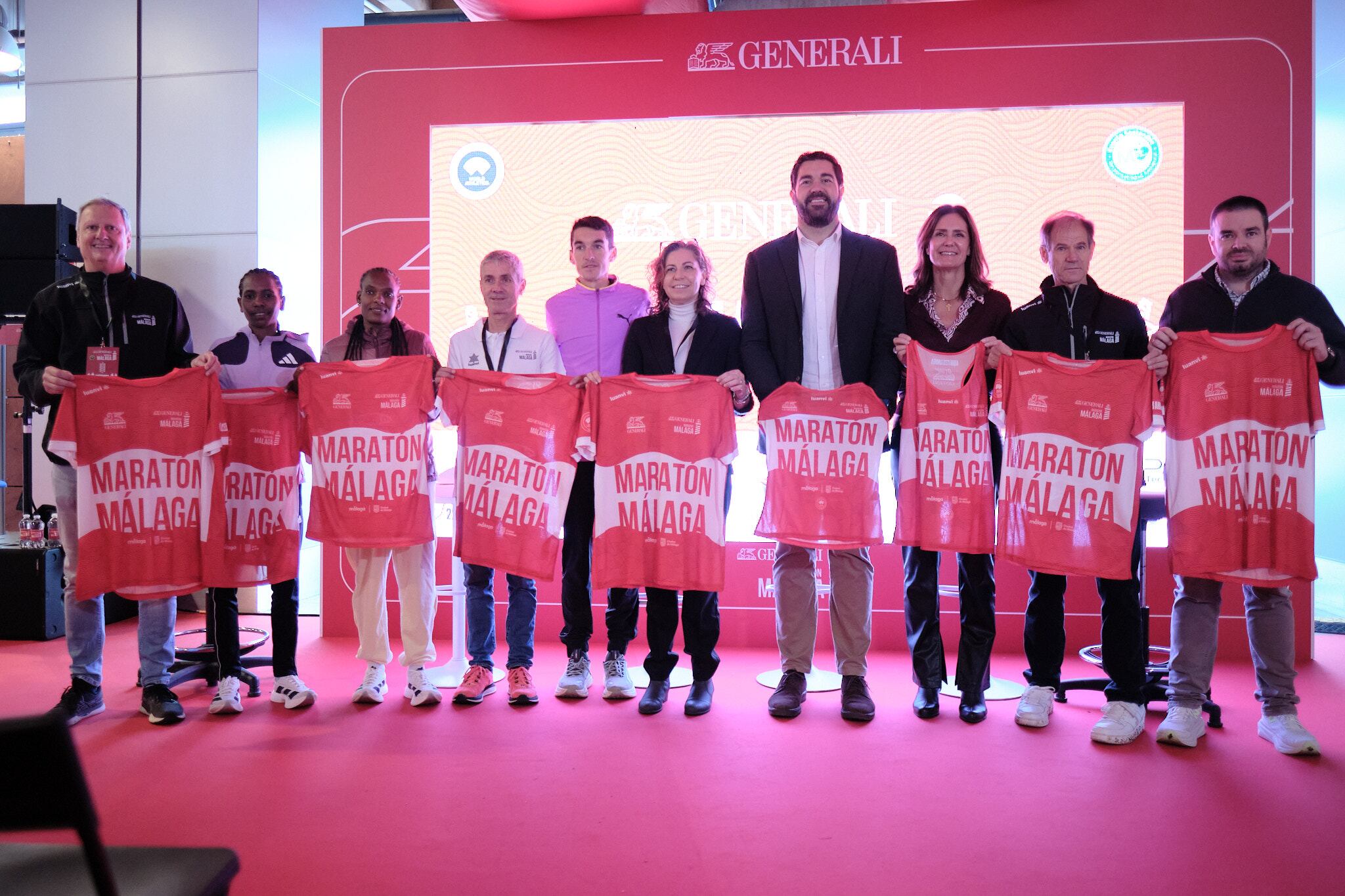 Autoridades y organización del Generali Maratón de Málaga