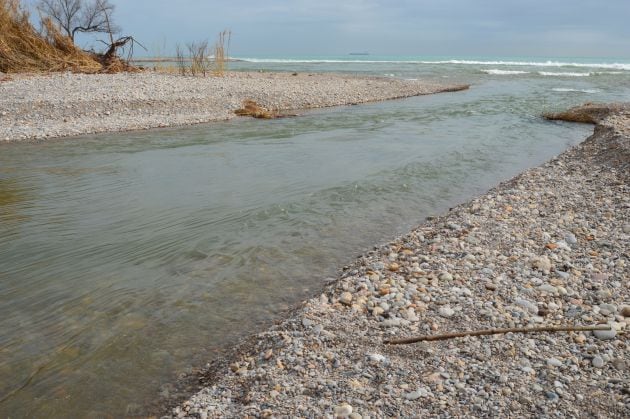 Desembocadura del Río Mijares en el Mediterráneo