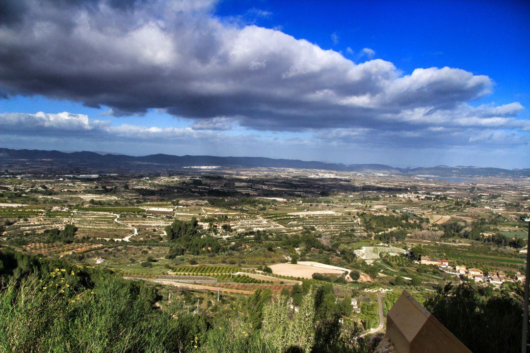 Una vista panoràmica de la Vall d&#039;Albaida