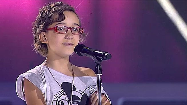 Iraila, en una de las galas de &#039;La voz kids&#039;