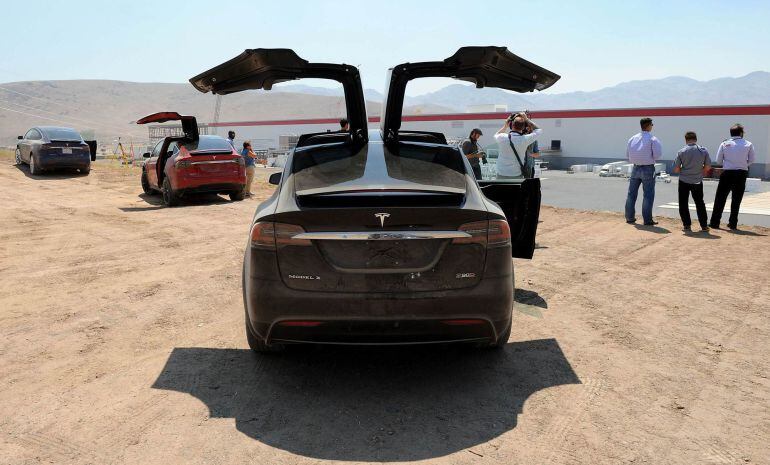 Un coche eléctrico de la compañía Tesla en Sparks, Nevada.