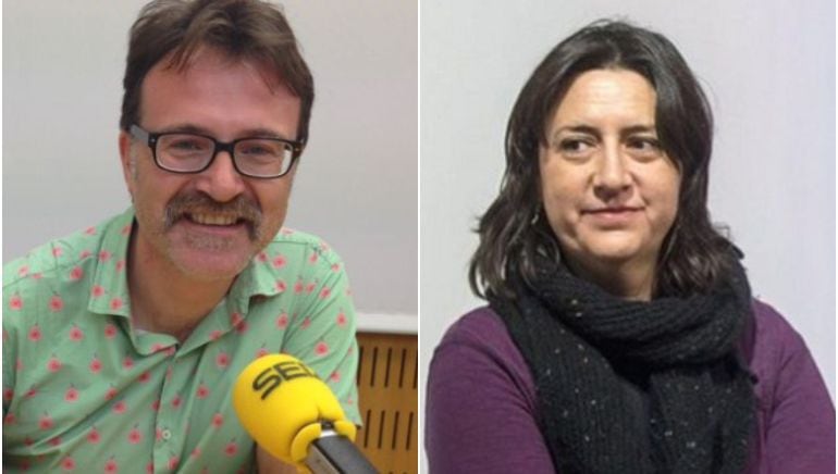 Giussepe Grezzi, portavoz de Els Verds-Equo, y Rosa Pérez Garijo, coordinadora de EUPV