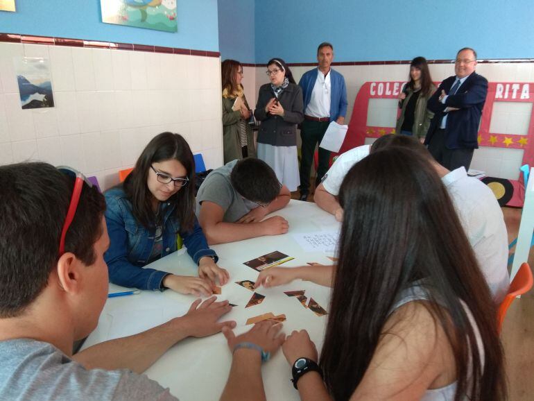 Alumnos del Colegio Santa Rita de Palencia participantes en el proyecto del BBVA