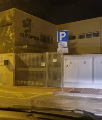 Imagen del Polideportivo de s,Olivera habilitado como solución temporal para los desalojados