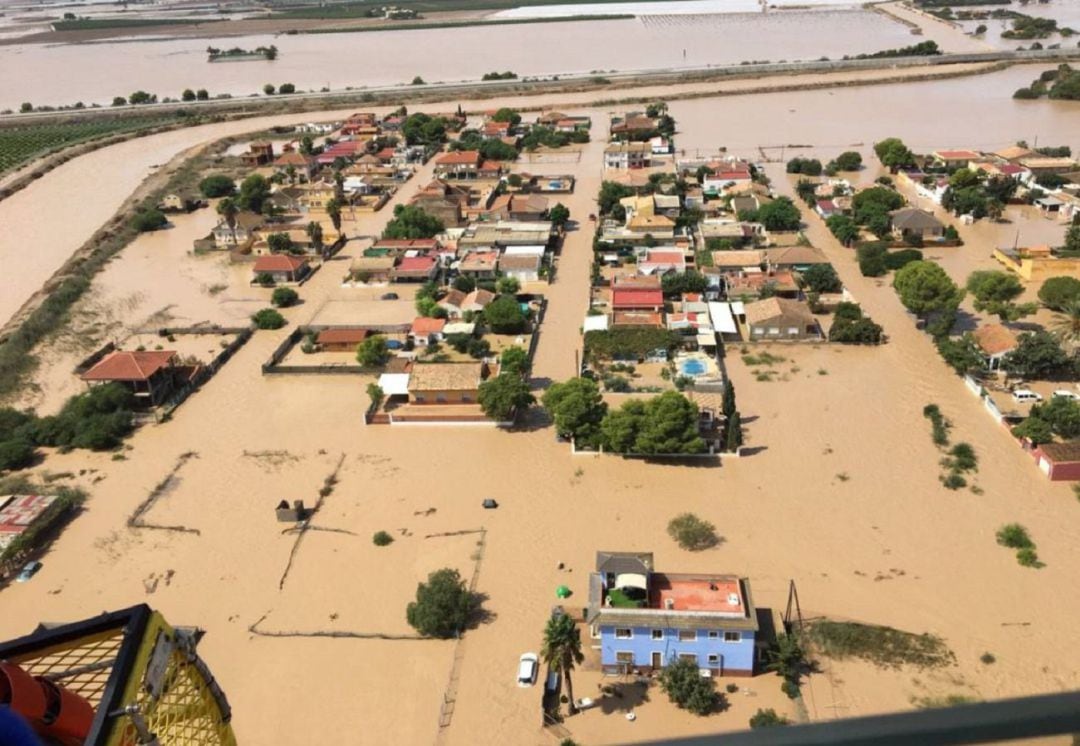 Imagen aérea de Los Alcázares tras la DANA de septiembre de 2019