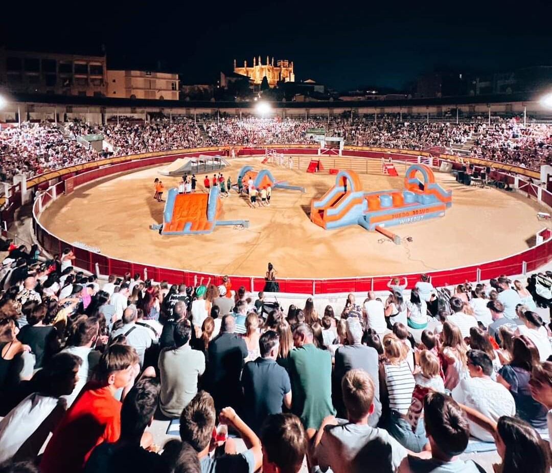 Imagen de la Plaza de Toros de Huesca en el Súper Grand Prix de las Peñas