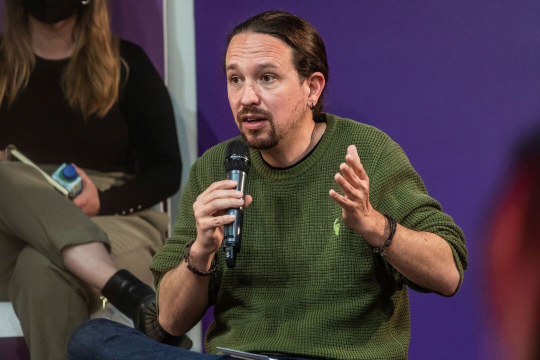 El candidato de Podemos a la presidencia de la Comunidad de Madrid, Pablo Iglesias, presenta el programa electoral de Unidas Podemos para la Comunidad de Madrid este martes en la localidad de Alcobendas, en Madrid.