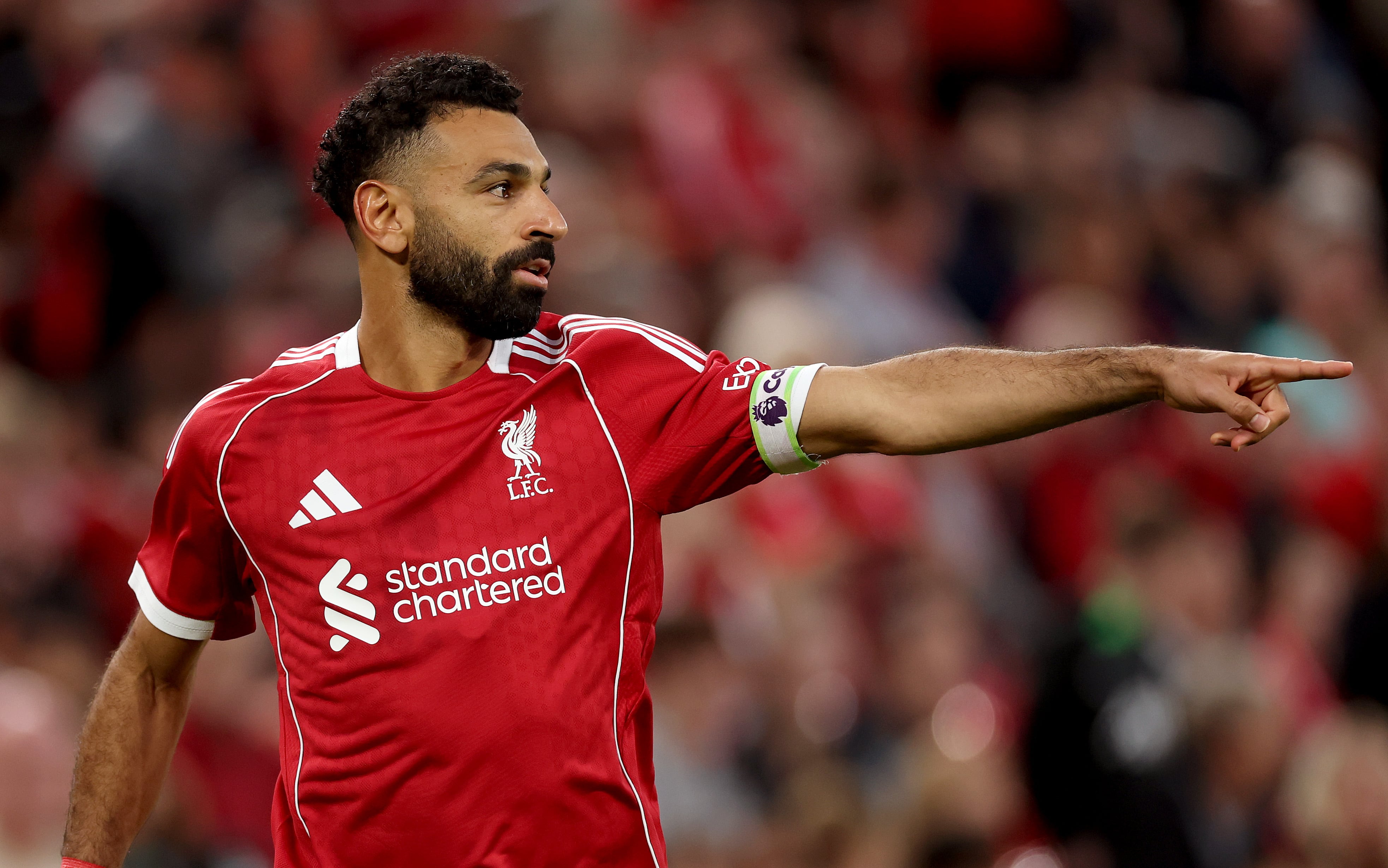 LIVERPOOL, ENGLAND - AUGUST 04:  Mohamed Salah vs Athletic Club Bilbao  (Photo by Carl Recine/Getty Images)