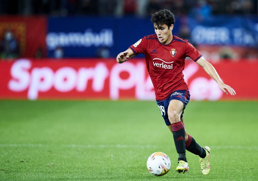 Manu Sánchez, en un partido contra Osasuna. 