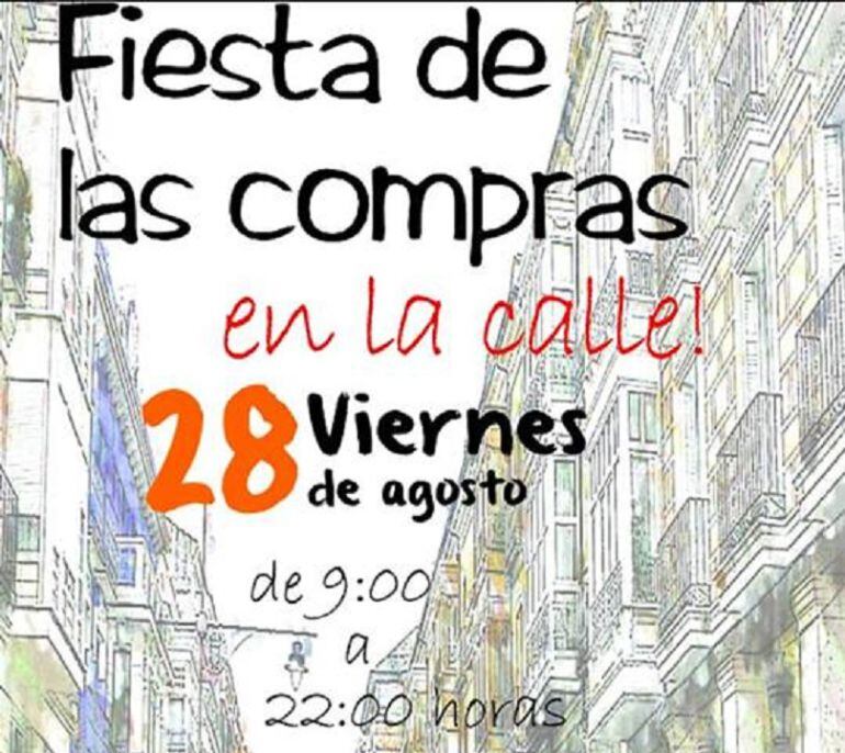 Cartel de la primera Fiesta de las Compras que se lleva a cabo en Palencia. 
