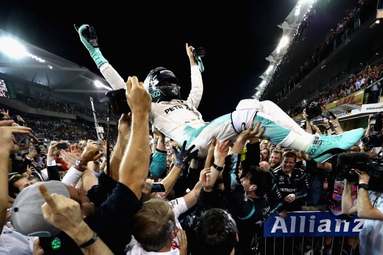 Rosberg en la celebración.