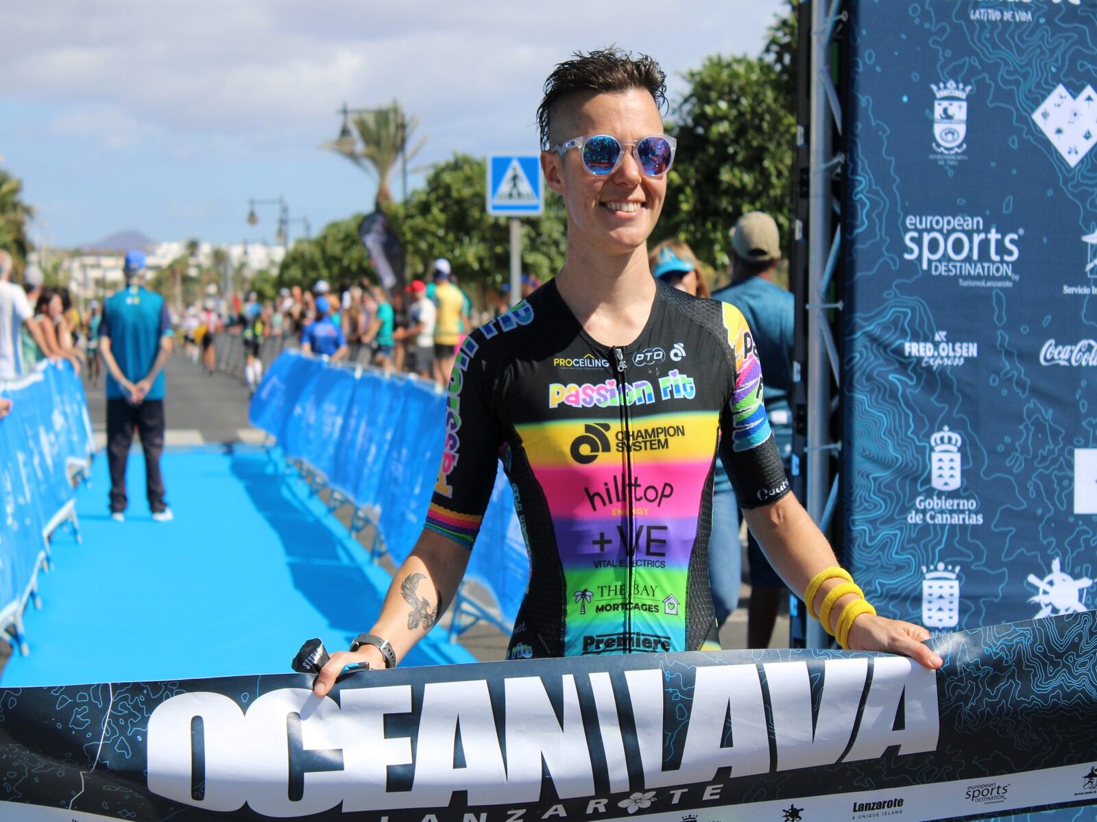 Lydia Dant entrando en meta.