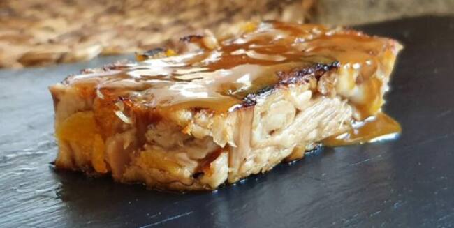 Terrina de corder amb panses i orellanes