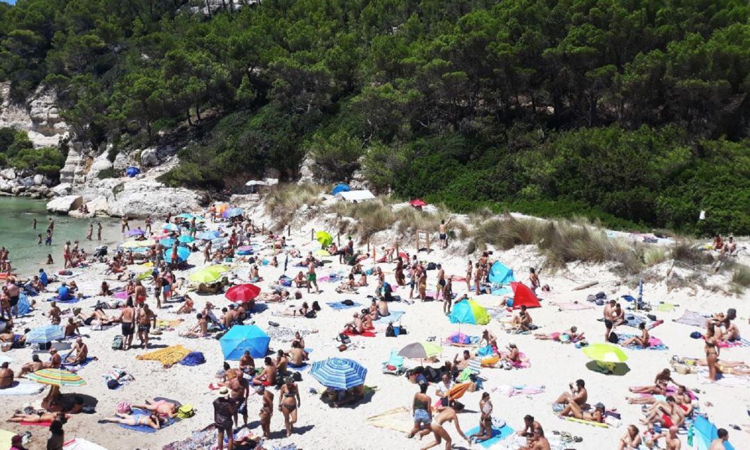 La platja de Marcarella té també una alta ocupació
