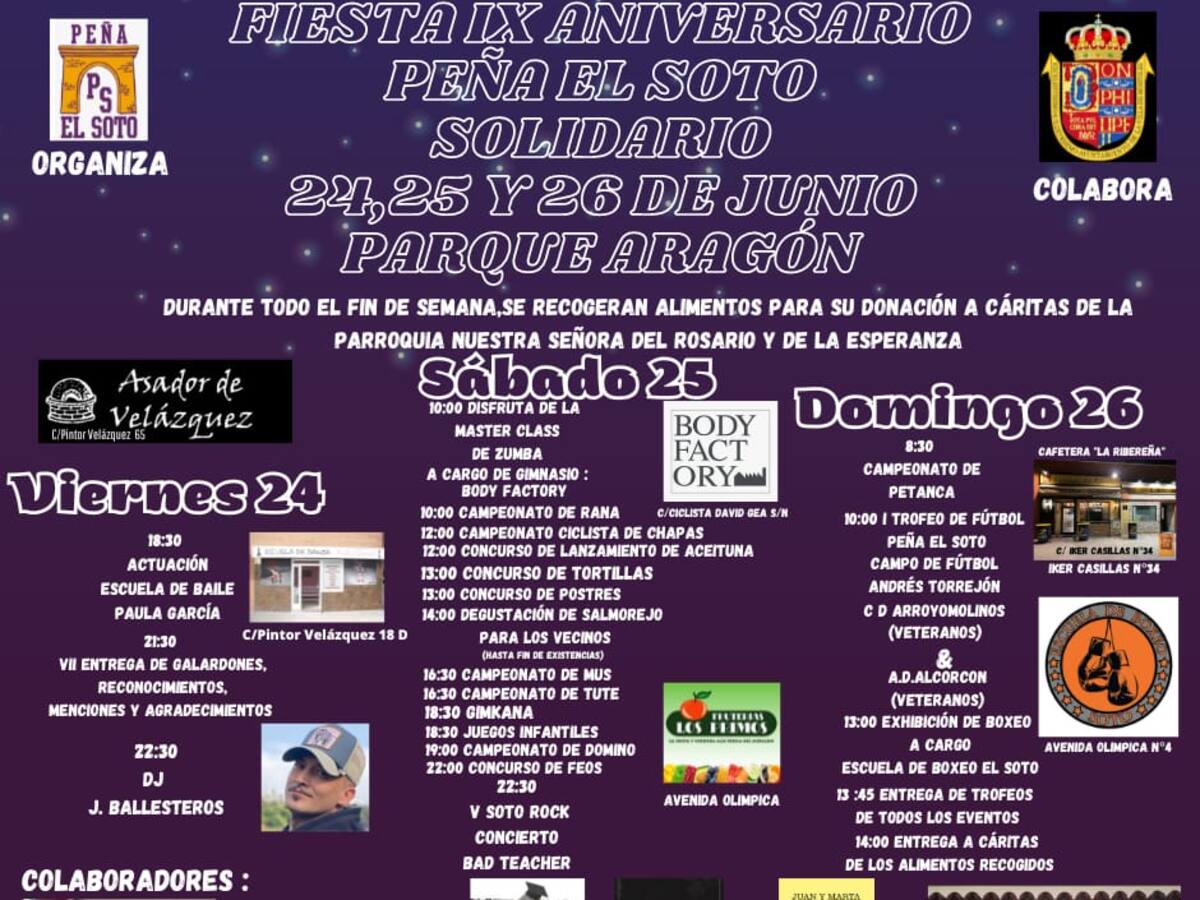 La peña El Soto de Móstoles celebra su noveno aniversario