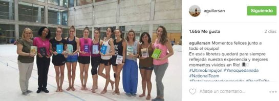 Sandra Aguilar subió esta fotografía con sus compañeras de equipo a sus redes sociales