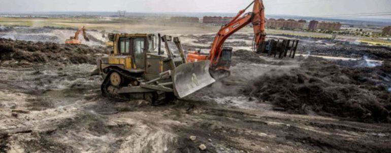 Las máquinas han retirado toneladas de ruedas durante estos meses