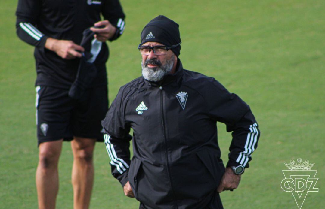 Cervera durante un entrenamiento en la ciudad deportiva.