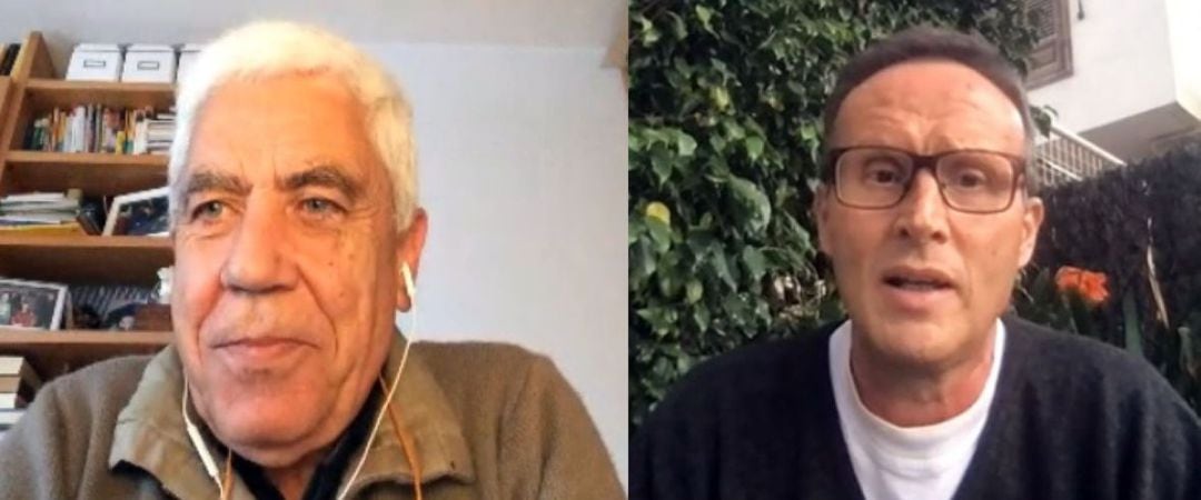 El doctor José Martínez y el catedrático Fernando Jiménez durante la entrevista