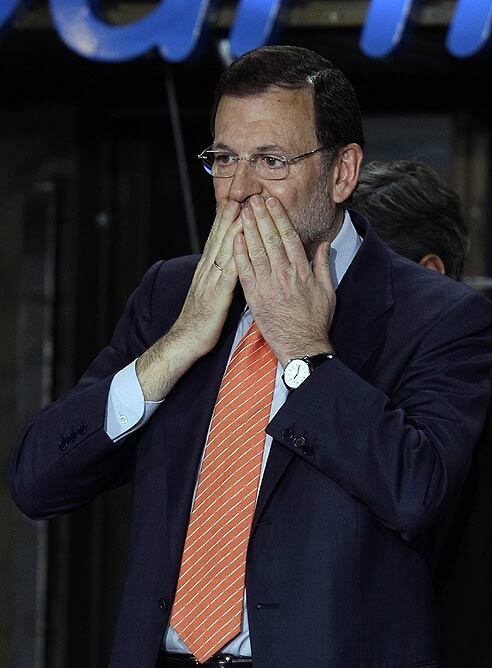 Mariano Rajoy agradece los apoyos en la noche electoral del pasado domingo.