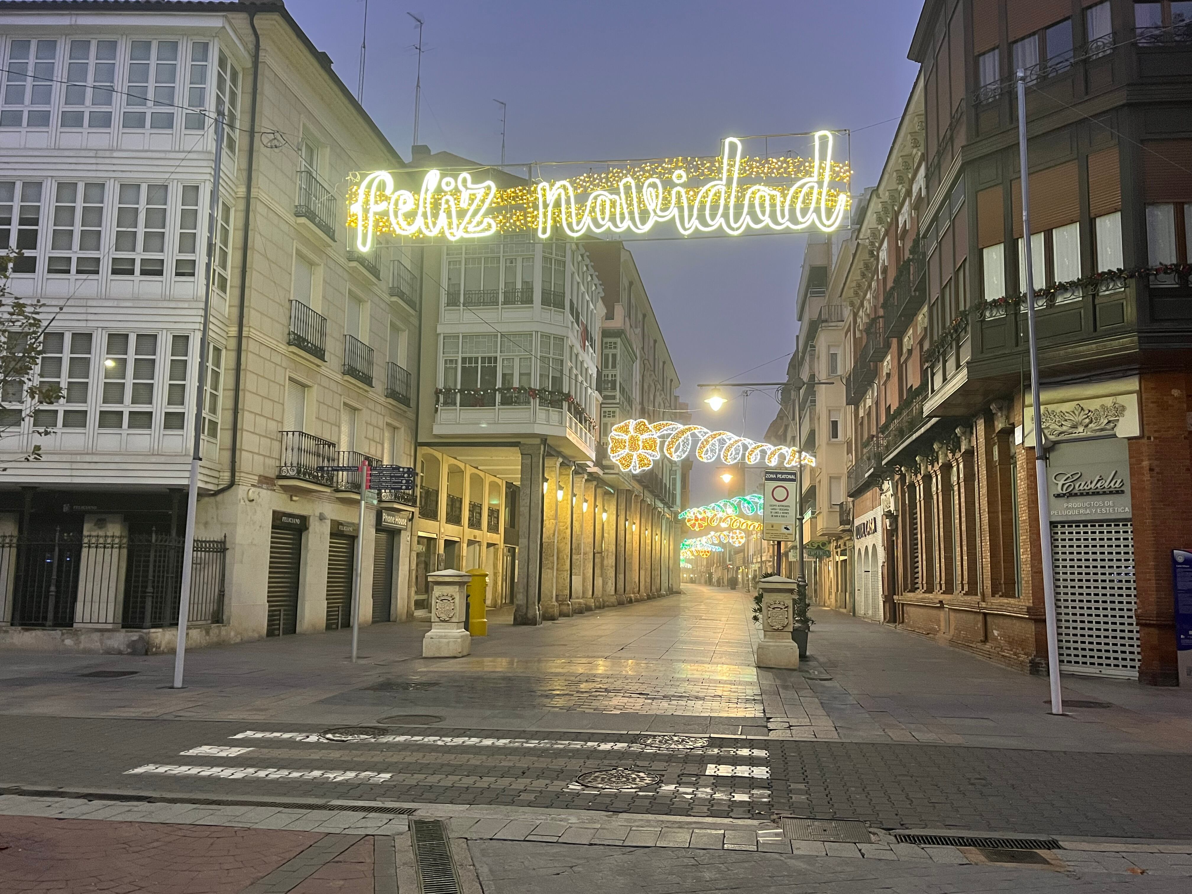Iluminación de la Calle Mayor Principal de Palencia
