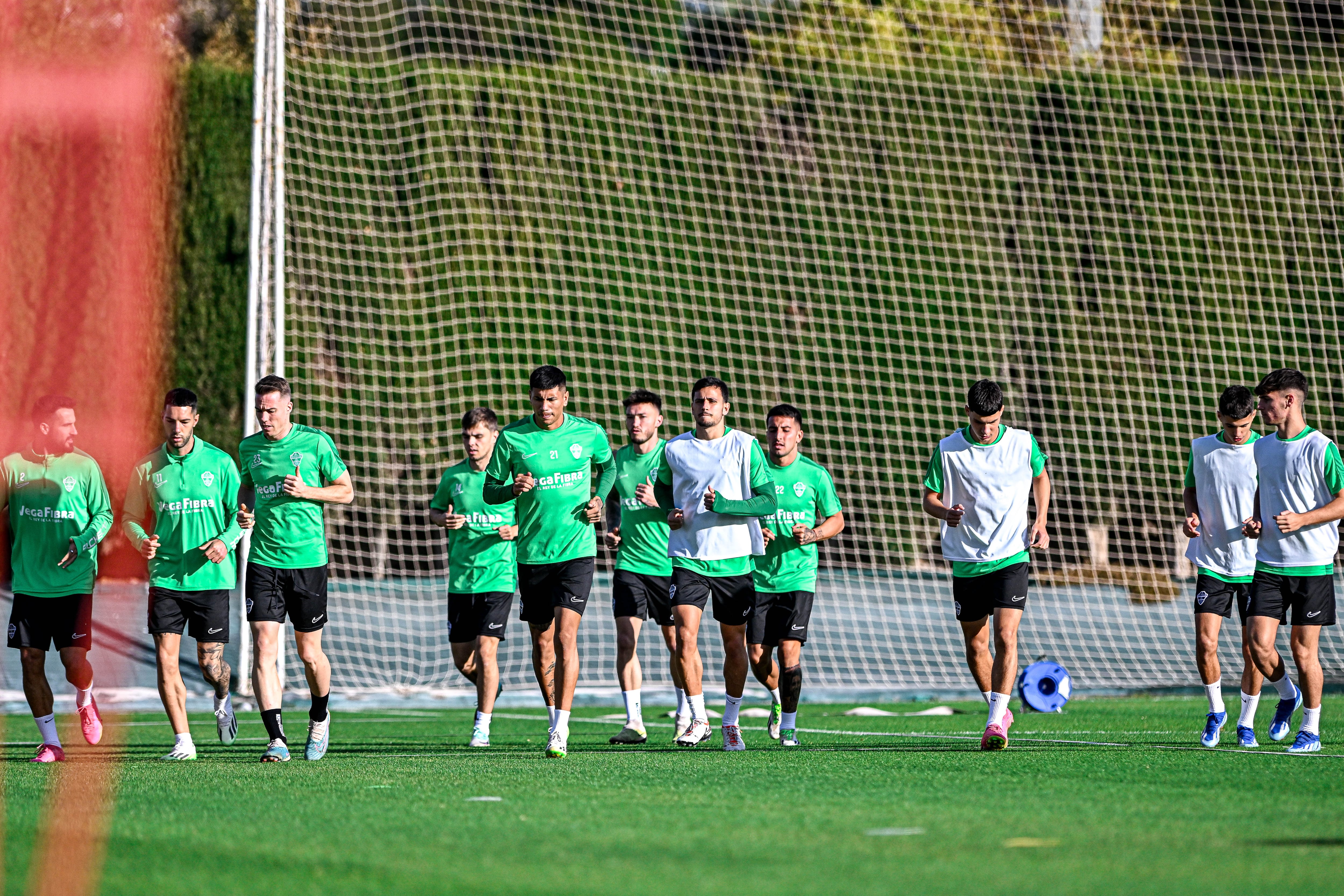 Entrenamiento en el Díez Iborra del conjunto franjiverde