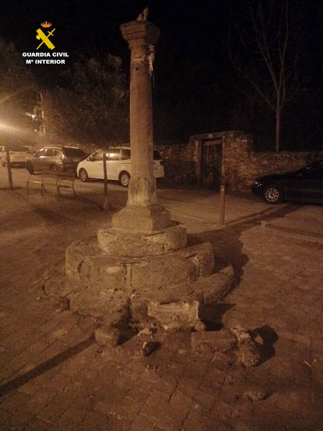 Un joven de 20 años, presunto autor de los daños en la Cruz de San Lázaro de Ezcaray