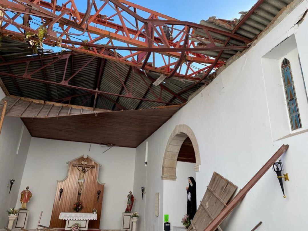 Estado del interior de la Iglesia del Cristo de o Porriño