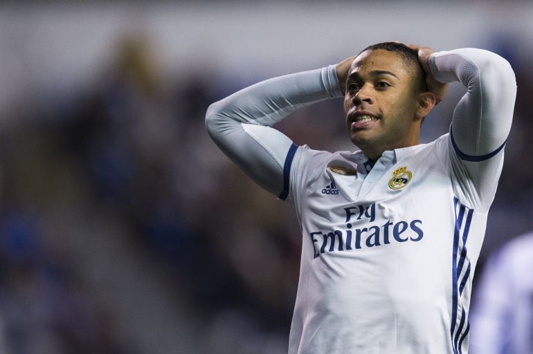 Mariano, durante un partido con el Real Madrid