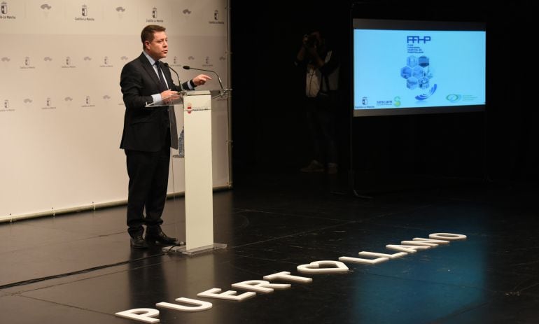 Emiliano García Page, en la presentación del Plan Funcional del nuevo Hospital de Puertollano