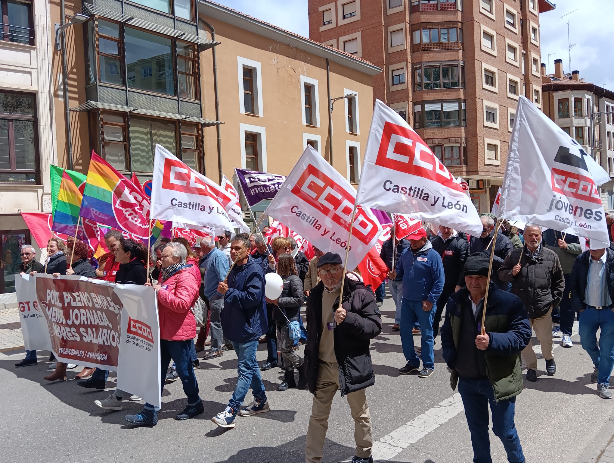 Manifestación por el pleno empleo en Aranda