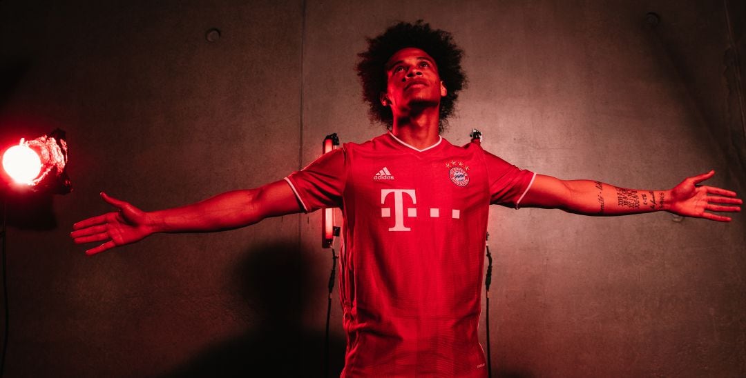 Leroy Sané, con la camiseta del Bayern.