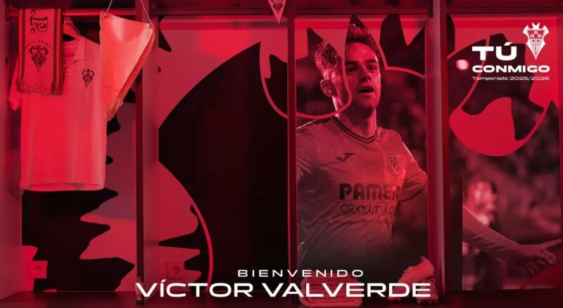 Víctor Valverde, nuevo fichaje del Albacete Balompié. Imagen del Albacete Balompié.