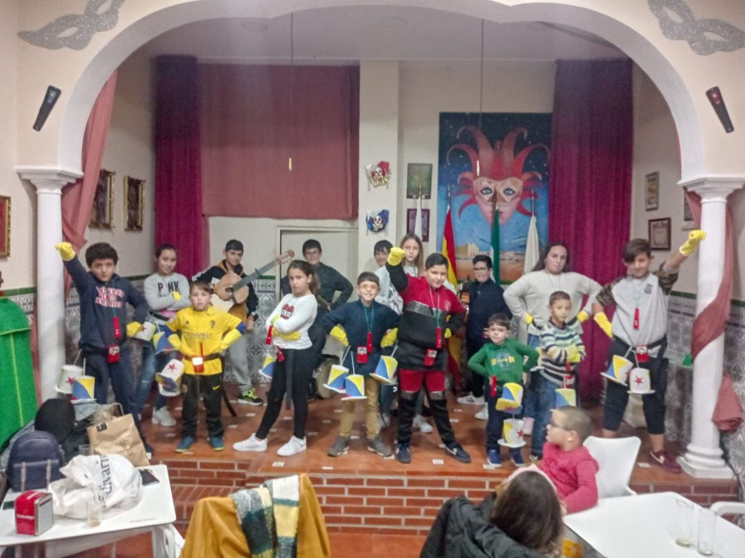 Componentes de la chirigota infantil de San Fernando &#039;Los niños prodigio&#039;