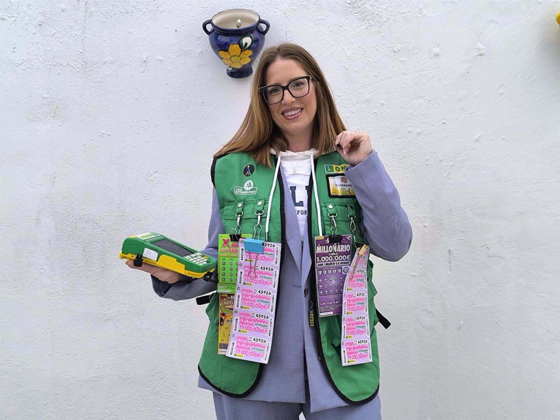 Esperanza Jiménez, vendedora de la ONCE en Rota