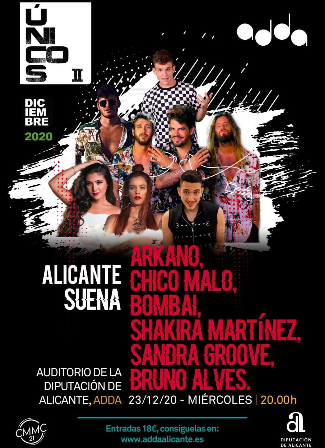 Cartel del concierto programado para este miércoles, día 23, en el ADDA