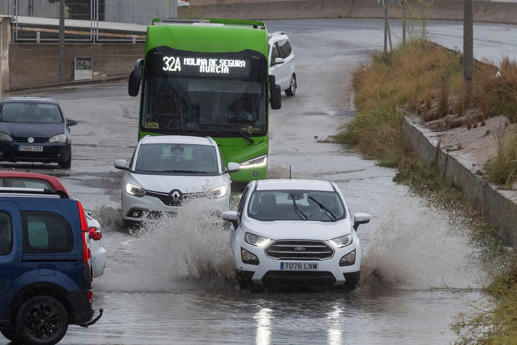 Una tromba de agua en Molina de Segura (Murcia).