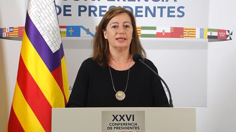 Francina Armengol durante la XXVI Conferencia de Presidentes Autonómicos.