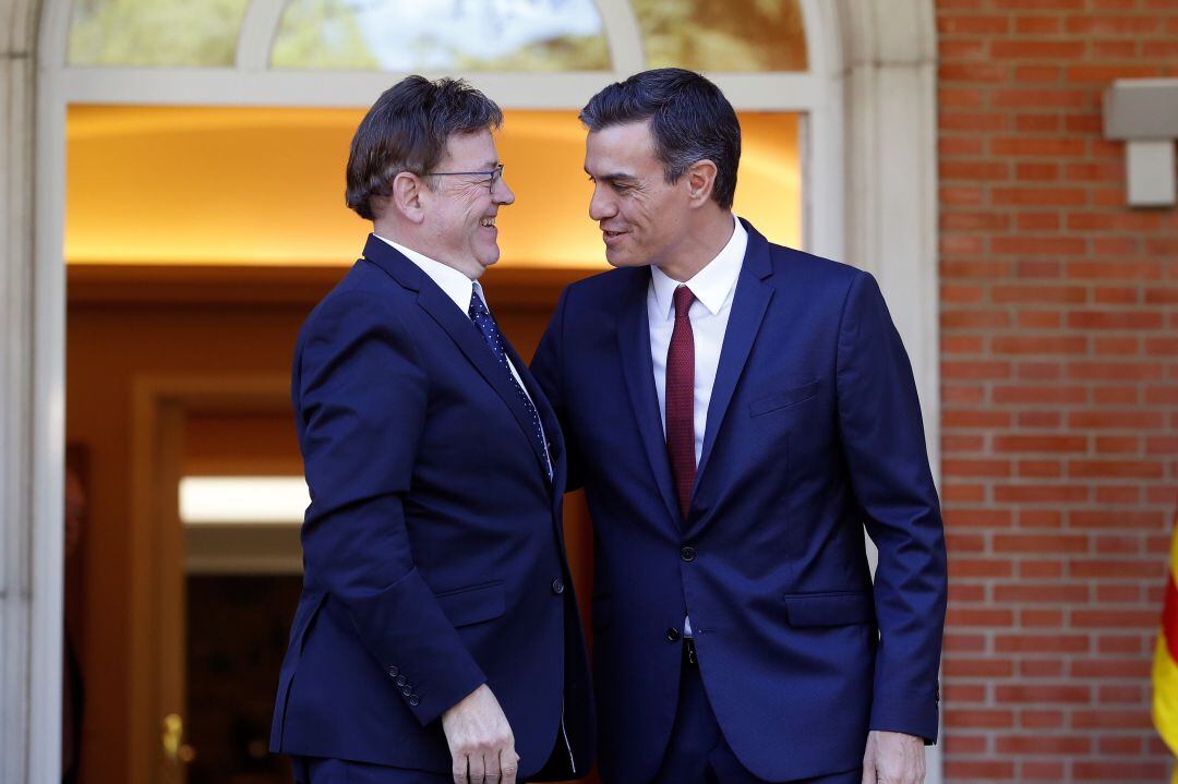 Ximo Puig, presidente de la Generalitat Valenciana, y Pedro Sánchez, presidente del Gobierno