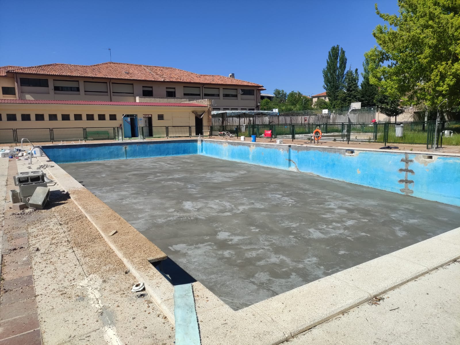 Piscina de Sepúlveda en obras